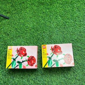 Set of two Lego Roses Botanical Flower Collection building set New